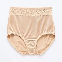 Underscore Rainbow Stretch Satin Lace Trim Control Briefs