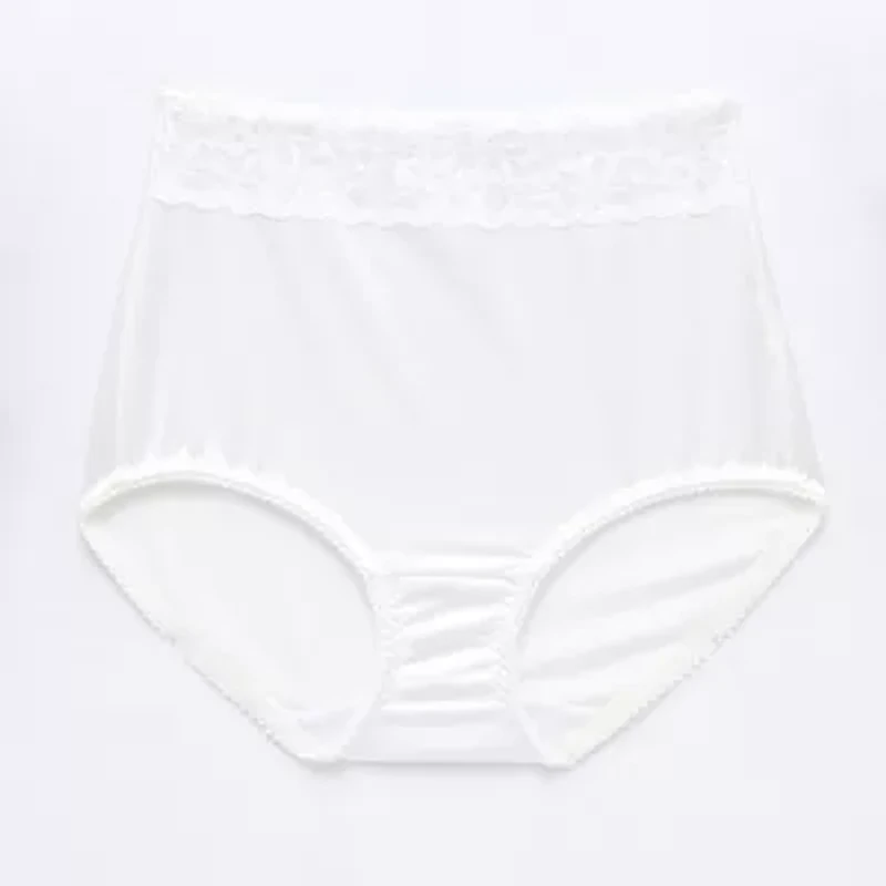 Underscore Rainbow Stretch Satin Lace Trim Control Briefs