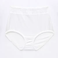 Underscore Rainbow Stretch Satin Lace Trim Control Briefs
