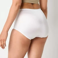 Underscore Rainbow Stretch Satin Lace Trim Control Briefs