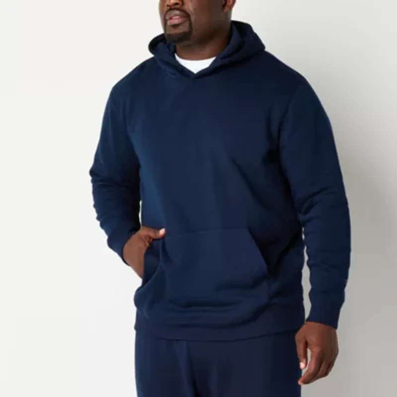 Xersion Cotton Fleece Mens Long Sleeve Active Big and Tall Hoodie