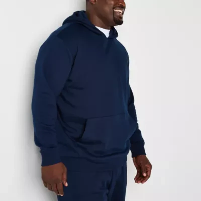 Xersion Cotton Fleece Mens Long Sleeve Active Big and Tall Hoodie