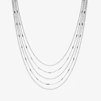 Bijoux Bar Delicates Silver Tone Womens 16 Inch Strand Necklace