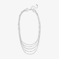 Bijoux Bar Delicates Silver Tone Womens 16 Inch Strand Necklace