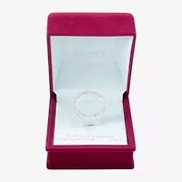 Sparkle Allure Womens 5MM Cubic Zirconia Pure Silver Over Brass Eternity Band