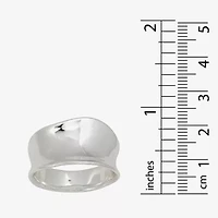 Sparkle Allure Polished Wavy Womens 5.5MM Pure Silver Over Brass Band