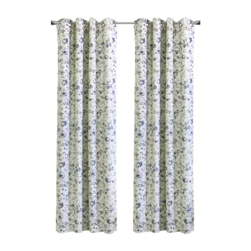 THERMALOGIC™ Flora Grommet Top Energy Saving Blackout Single Curtain Panel