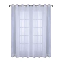 Habitat Cote D'Azure Grommet Top Sheer Single Curtain Panel