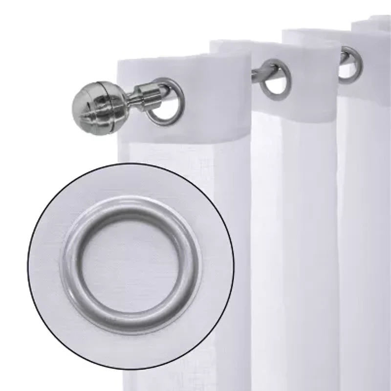 Habitat Cote D'Azure Grommet Top Sheer Single Curtain Panel