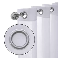 Habitat Cote D'Azure Grommet Top Sheer Single Curtain Panel