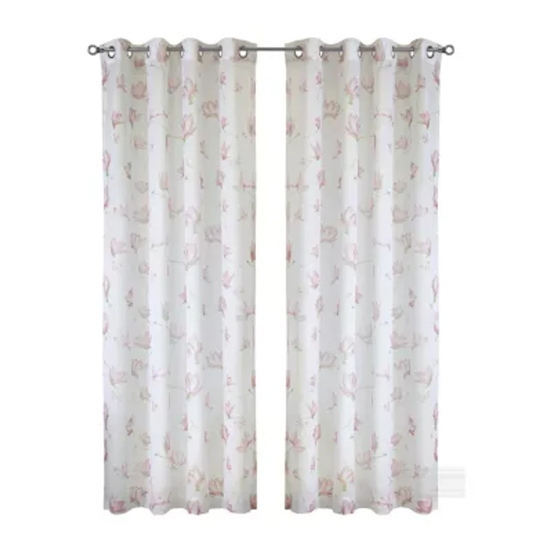 Magnolia Grommet Top Light-Filtering Single Curtain Panel