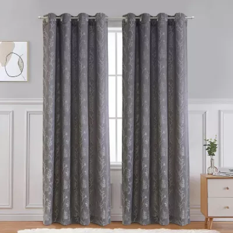 Botanica Grommet Top Light-Filtering Single Curtain Panel