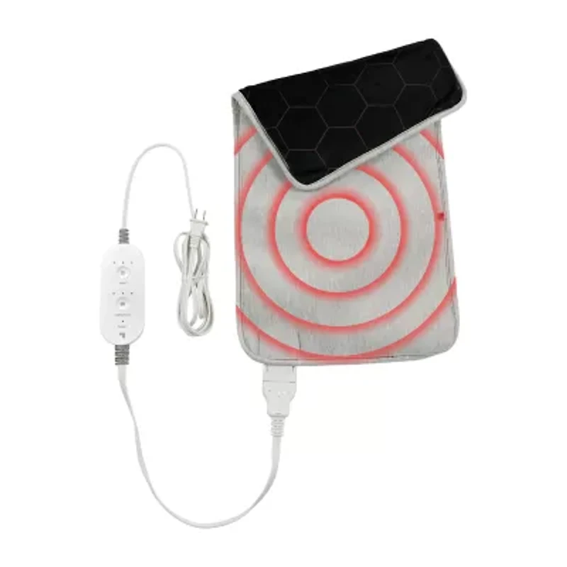 Sharper Image Calming Weighted Heating Pad with Copper + Charcoal