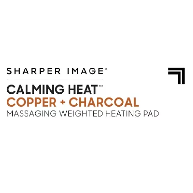 Sharper Image Calming Weighted Heating Pad with Copper + Charcoal