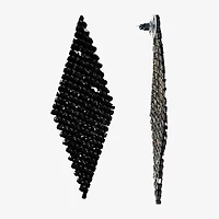 Bijoux Bar Black Mesh Womens Drop Earrings