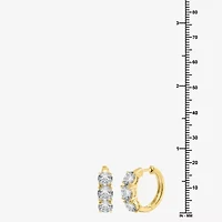 (G/Si1-Si2) Womens 5 CT. T.W. Lab Grown White Diamond 14K Gold 18.9mm Hoop Earrings