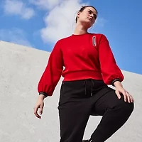 Sports Illustrated Womens Crew Neck 3/4 Sleeve Sweatshirt