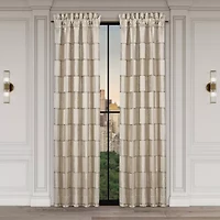 Queen Street Benton Flax Rod Pocket Blackout Set of 2 Curtain Panel