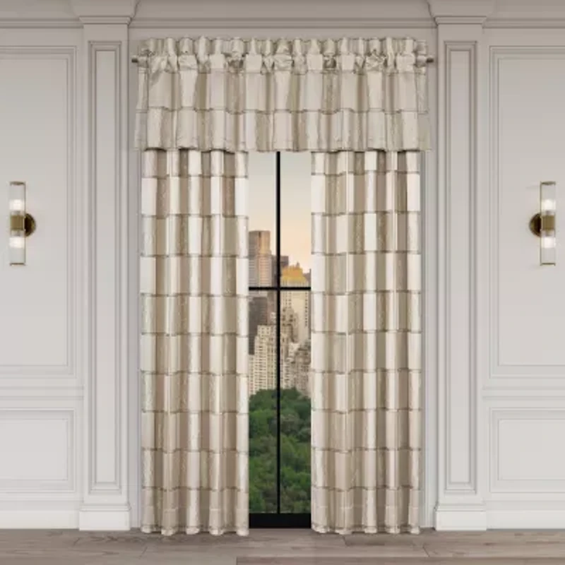 Queen Street Benton Flax Rod Pocket Blackout Set of 2 Curtain Panel