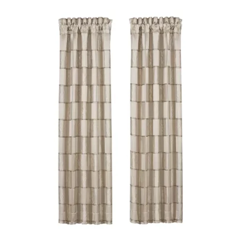 Queen Street Benton Flax Rod Pocket Blackout Set of 2 Curtain Panel