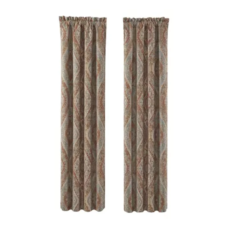 Queen Street Jefferson Rod Pocket Blackout Set of 2 Curtain Panel