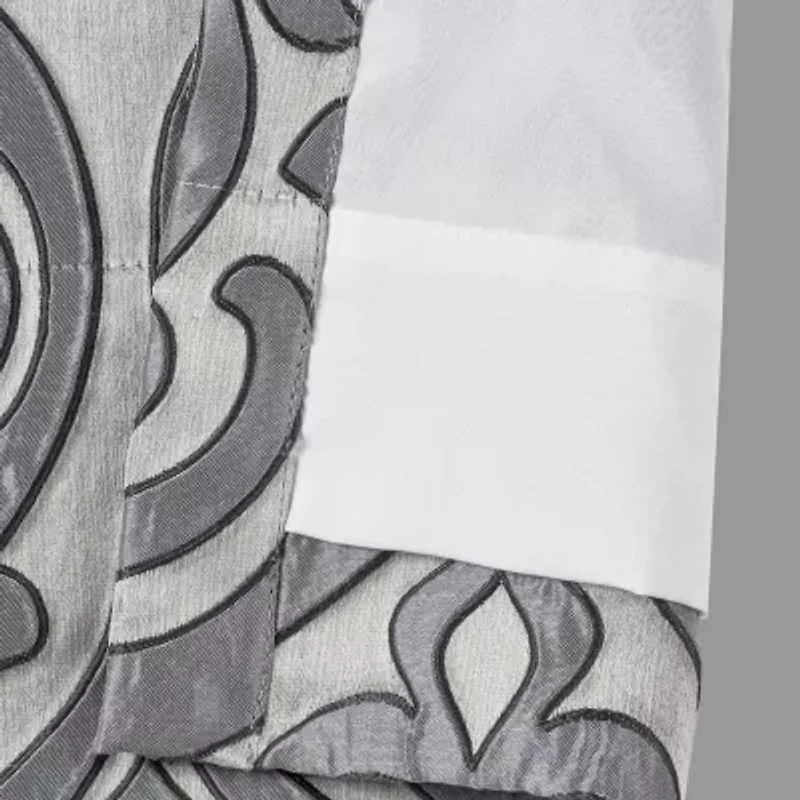 Queen Street Bylthe Pewter Rod Pocket Blackout Set of 2 Curtain Panel