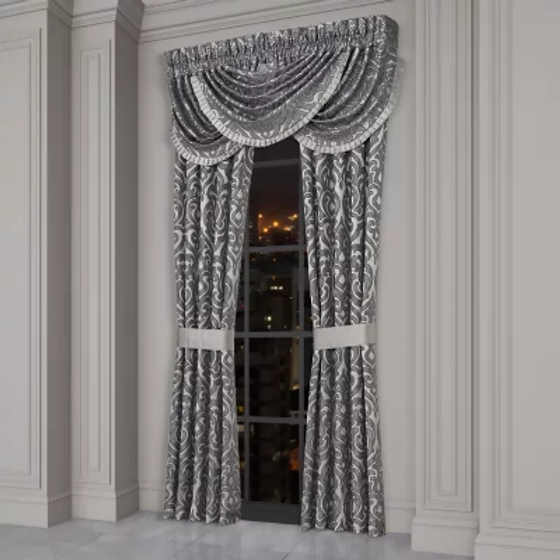 Queen Street Bylthe Pewter Rod Pocket Blackout Set of 2 Curtain Panel