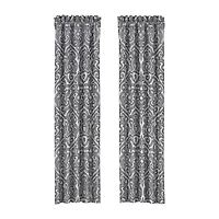 Queen Street Bylthe Pewter Rod Pocket Blackout Set of 2 Curtain Panel