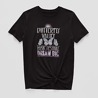 Thereabouts Oversize Little & Big Kid Girls Round Neck Short Sleeve Oversized Graphic T-Shirt