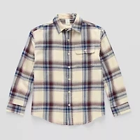 Thereabouts Little & Big Kid Boys Long Sleeve Regular Fit Flannel Shirt