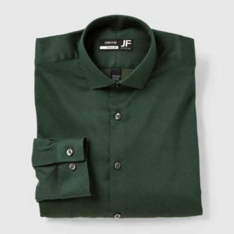 J. Ferrar Ultra Comfort Mens Long Sleeve Regular Fit Stretch Fabric Wrinkle Free Button-Down Shirt