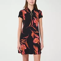 MSK Womens Short Sleeve Floral Shift Dress