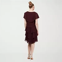 S. L. Fashions Womens Short Sleeve Shift Dress