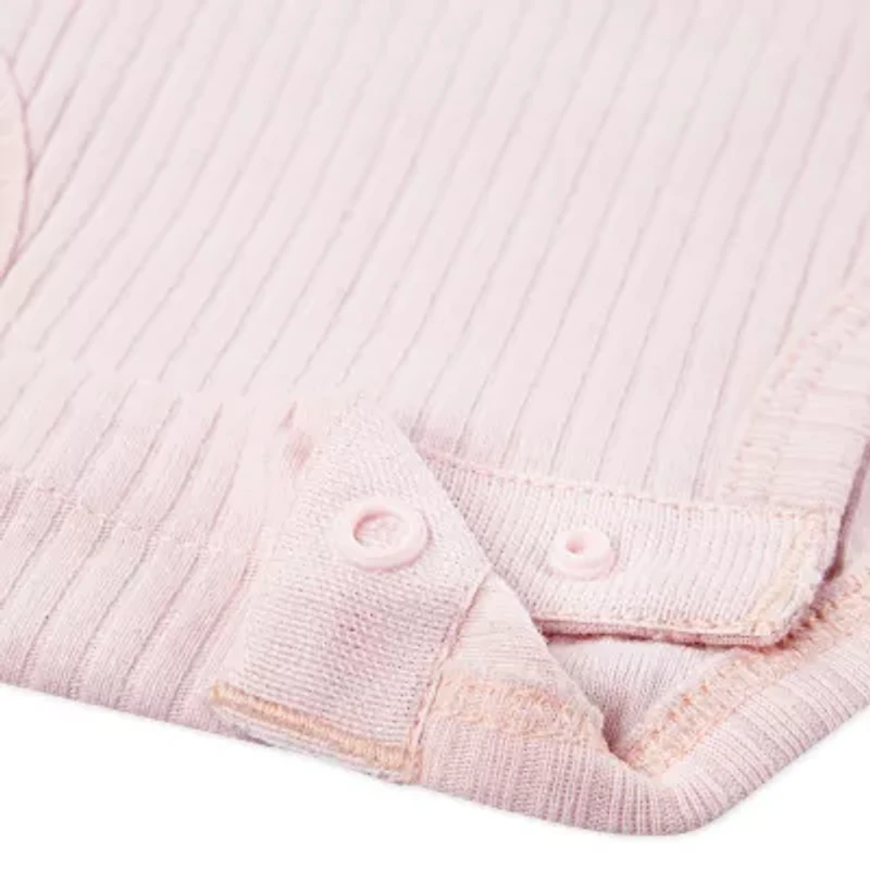 Huggies Baby Girls Crew Neck Long Sleeve 2-pc. Bodysuit