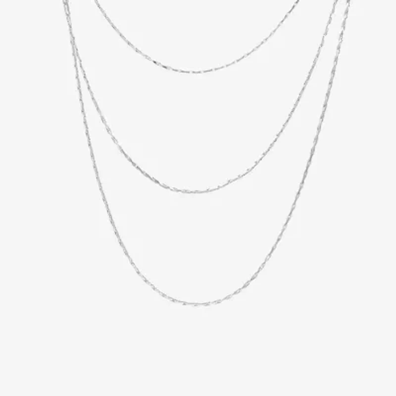 Silver Reflections Womens Pure Silver Over Brass 20 Inch Snake Chain Necklace