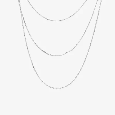 Silver Reflections Womens Pure Silver Over Brass 20 Inch Snake Chain Necklace