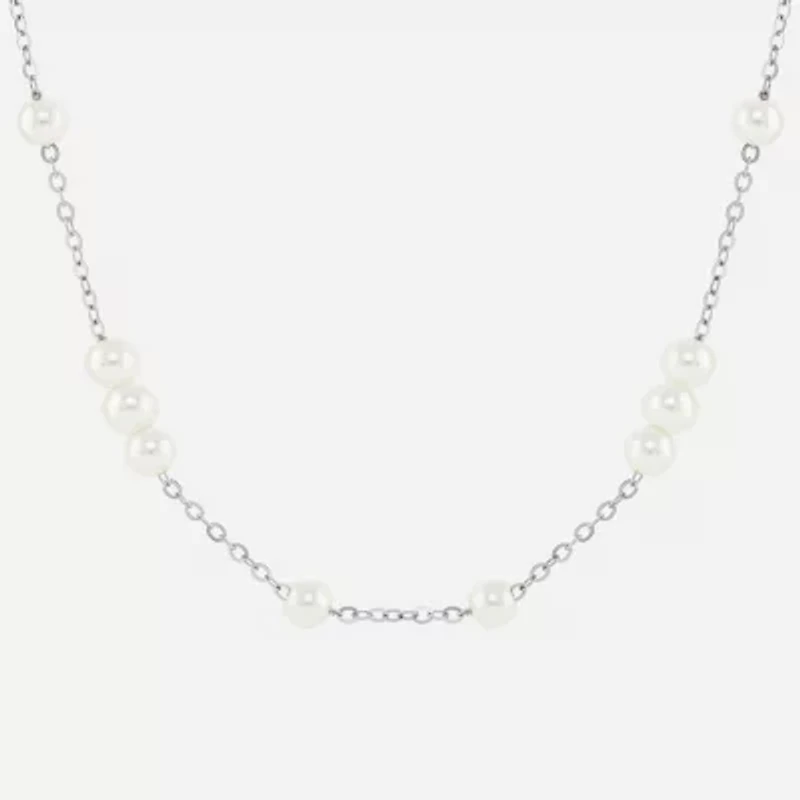 Silver Reflections Womens Pure Silver Over Brass 18 Inch Cable Chain Necklace