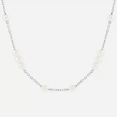 Silver Reflections Womens Pure Silver Over Brass 18 Inch Cable Chain Necklace