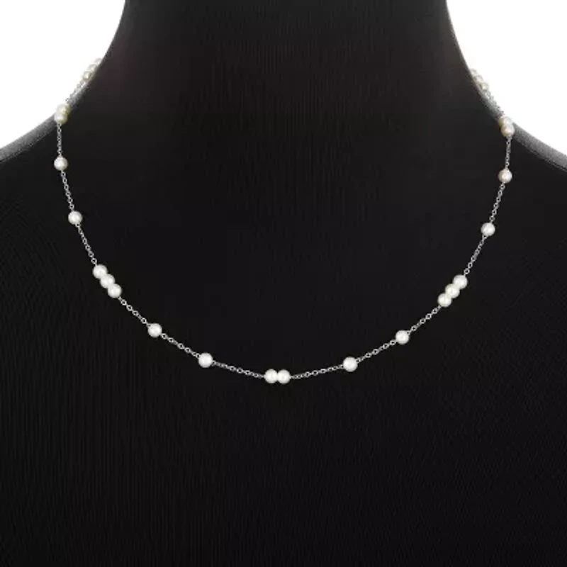 Silver Reflections Womens Pure Silver Over Brass 18 Inch Cable Chain Necklace