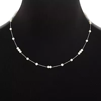 Silver Reflections Womens Pure Silver Over Brass 18 Inch Cable Chain Necklace