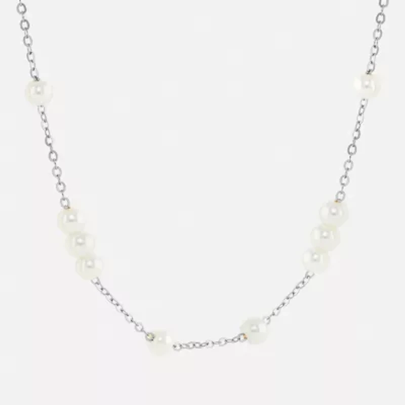 Silver Reflections Womens Pure Silver Over Brass 18 Inch Cable Chain Necklace