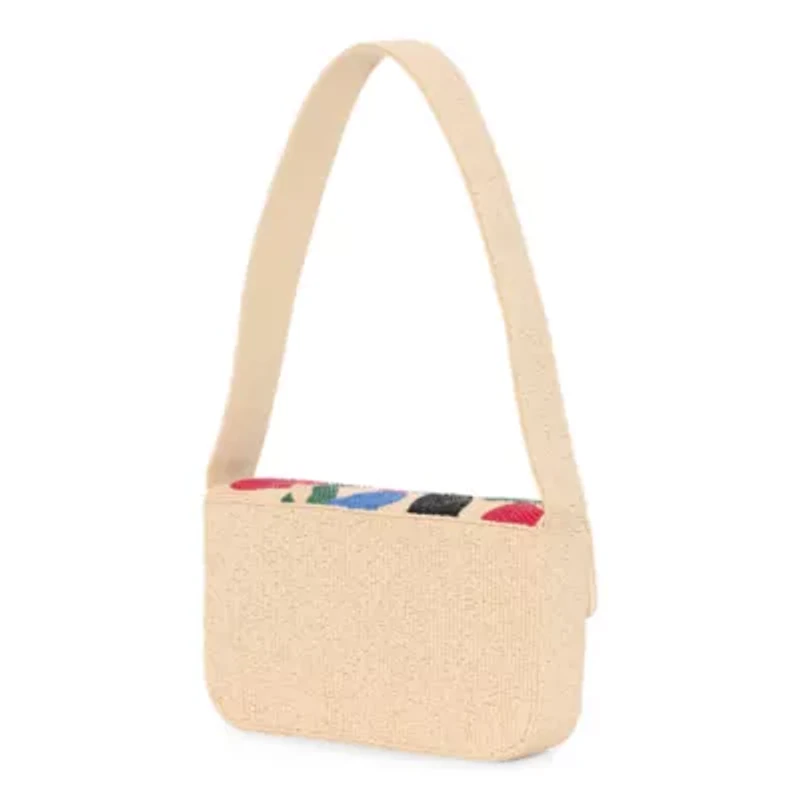SOL and MER Beaded Baguette Shoulder Bag