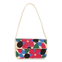 SOL and MER Beaded Baguette Shoulder Bag