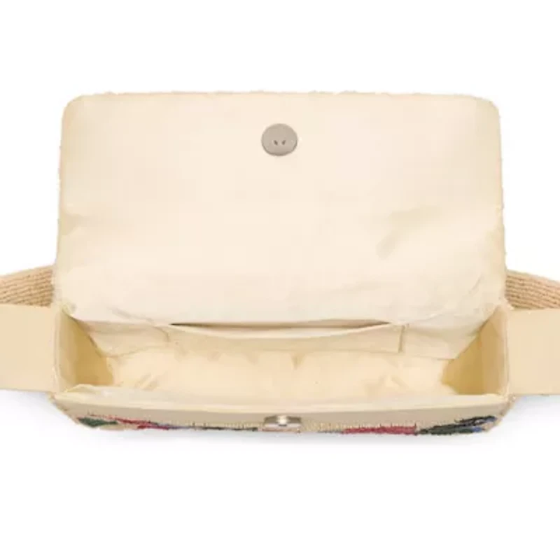 SOL and MER Beaded Baguette Shoulder Bag