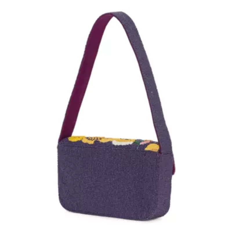 SOL and MER Beaded Baguette Shoulder Bag