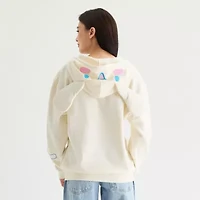 Cinnamaroll Cosplay Full Zip Hoodie Womens Long Sleeve Embroidered Hello Kitty Fleece Zipper Juniors