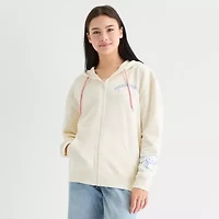 Cinnamaroll Cosplay Full Zip Hoodie Womens Long Sleeve Embroidered Hello Kitty Fleece Zipper Juniors