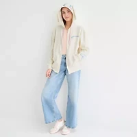 Cinnamaroll Cosplay Full Zip Hoodie Womens Long Sleeve Embroidered Hello Kitty Fleece Zipper Juniors