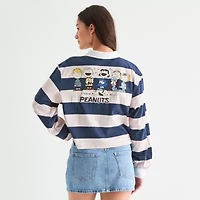 Grayson Threads, The Label Juniors Womens Long Sleeve Peanuts Snoopy Polo Shirt