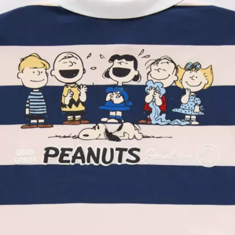 Grayson Threads, The Label Juniors Womens Long Sleeve Peanuts Snoopy Polo Shirt